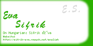 eva sifrik business card